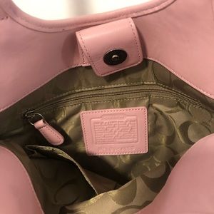 Pink leather Coach purse